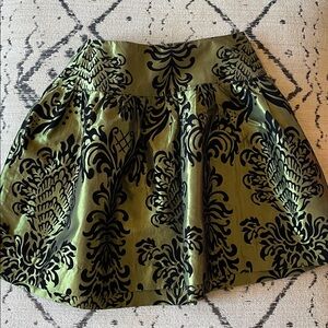 Gorgeous Handmade Taffeta and Velvet Full Drop Waist Skirt, Size L/XL